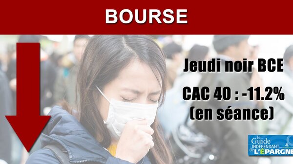 La BCE déçoit fortement, le CAC40 perd plus de (-11.2%) en séance