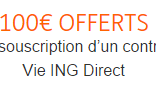 100€ offerts sur le contrat ING Direct Vie