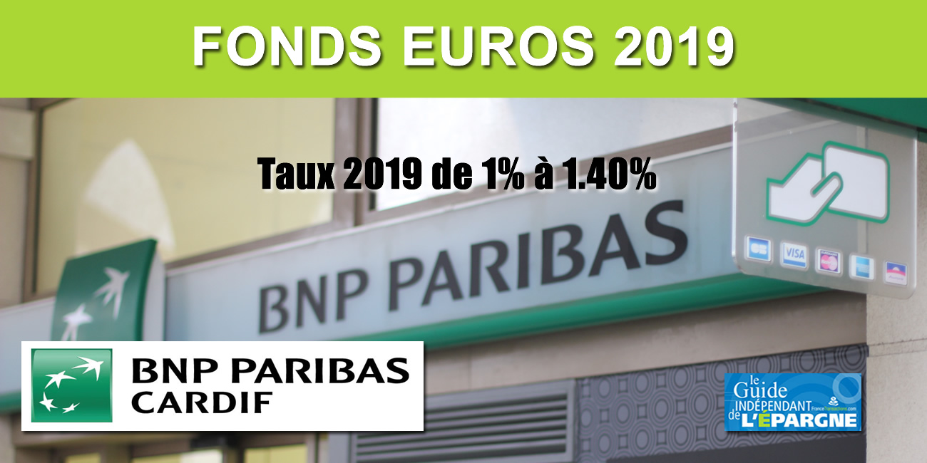Assurance-Vie BNP Paribas CARDIF, taux 2019 des fonds euros, de 1% à 1.40% Assurance-Vie BNP Paribas CARDIF, taux 2019 des fonds euros, de 1% à 1.40%