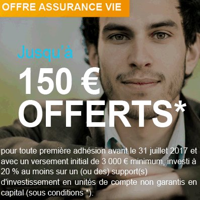 Assurance-Vie Bourse Direct Vie : Jusqu'à 150€ offerts, 1% de votre versement initial offert ! Assurance-Vie Bourse Direct Vie : Jusqu'à 150€ offerts, 1% de votre versement initial offert !